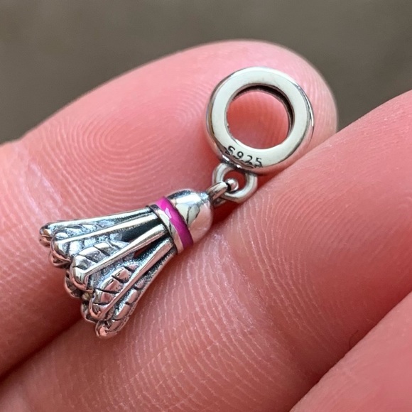 NWOT Badminton Birdie Dangle Charm Sterling Silver 925 - Picture 4 of 9